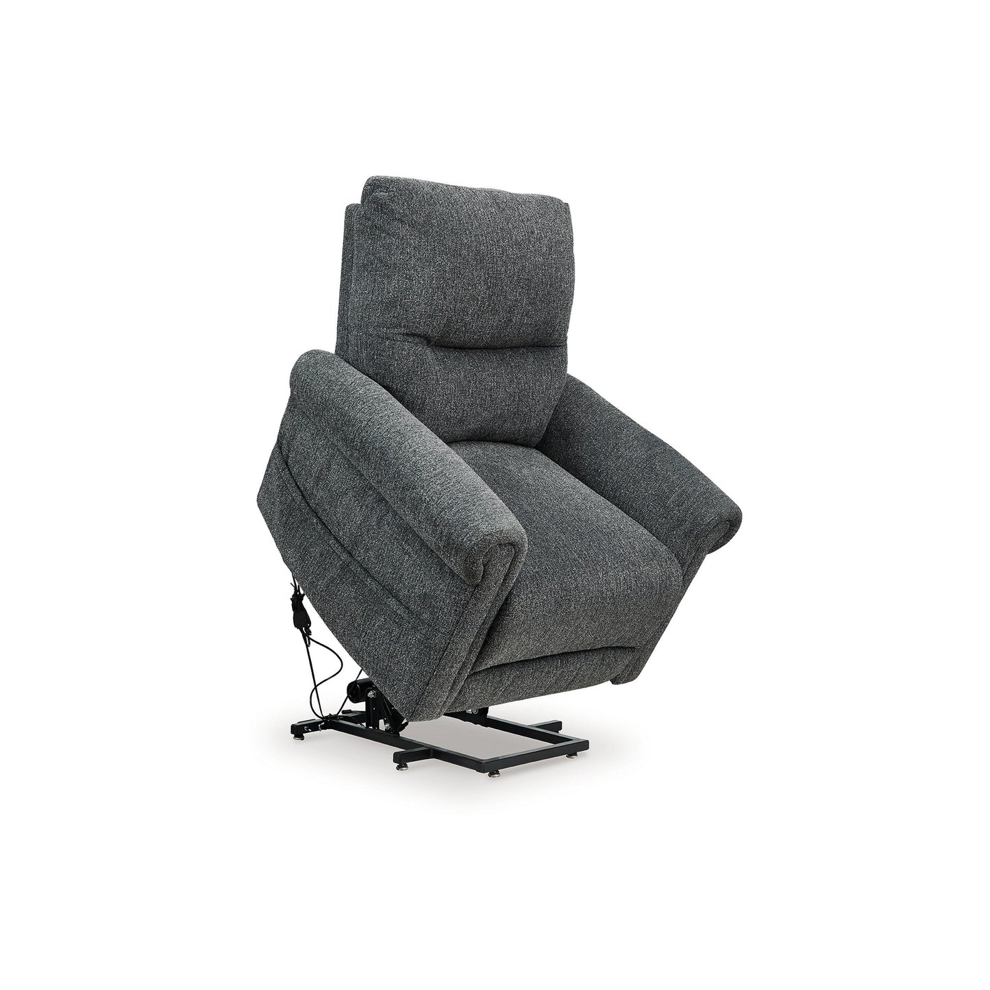 Auro Power Lift Recliner Chair, Heat, Massage, 39 Inch, Gray Polyester