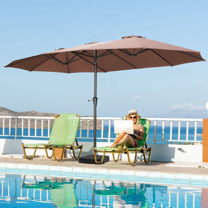 Autlaycil 13Ft Retangle Patio Umbrella Extra-Large Outdoor Umbrella No Base