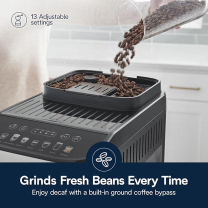 Automatic Espresso Machine with Auto Frother, Built-in Grinder, ECAM29084SB