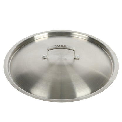 Babish 12 Inch Stainless Steel Triply Professional Grade Fry Pan w/ Stainless Lid