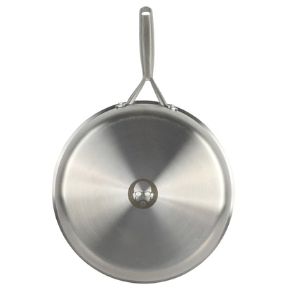 Babish 12 Inch Stainless Steel Triply Professional Grade Fry Pan w/ Stainless Lid