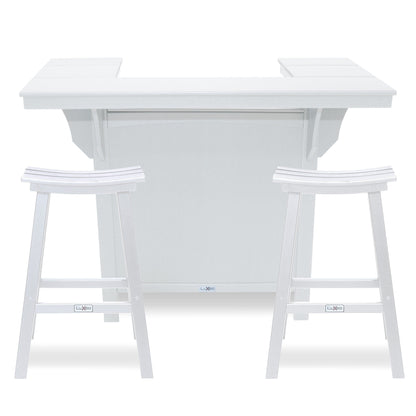 LuXeo Bailey-Cabo Serving Bar Counter, 3-Piece Set