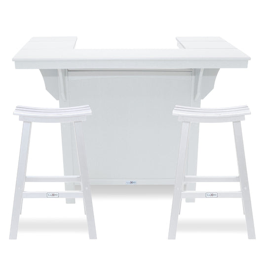 LuXeo Bailey-Cabo Serving Bar Counter, 3-Piece Set
