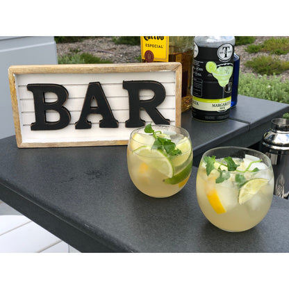 LuXeo Bailey-Cabo Serving Bar Counter, 3-Piece Set