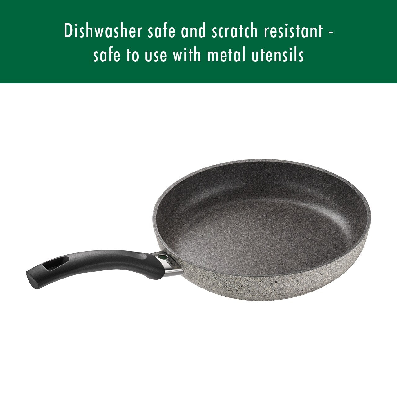 BALLARINI Parma by HENCKELS Forged Aluminum Nonstick Fry Pan, Made in Italy - Granite