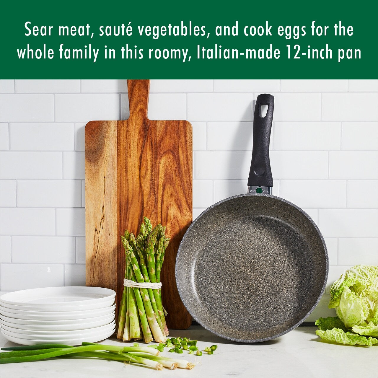 BALLARINI Parma by HENCKELS Forged Aluminum Nonstick Fry Pan, Made in Italy - Granite