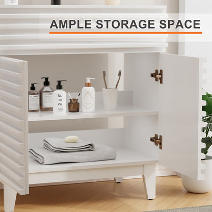 Bathroom Vanity Set W/Drop in Sink Faucet Cabinet Combo