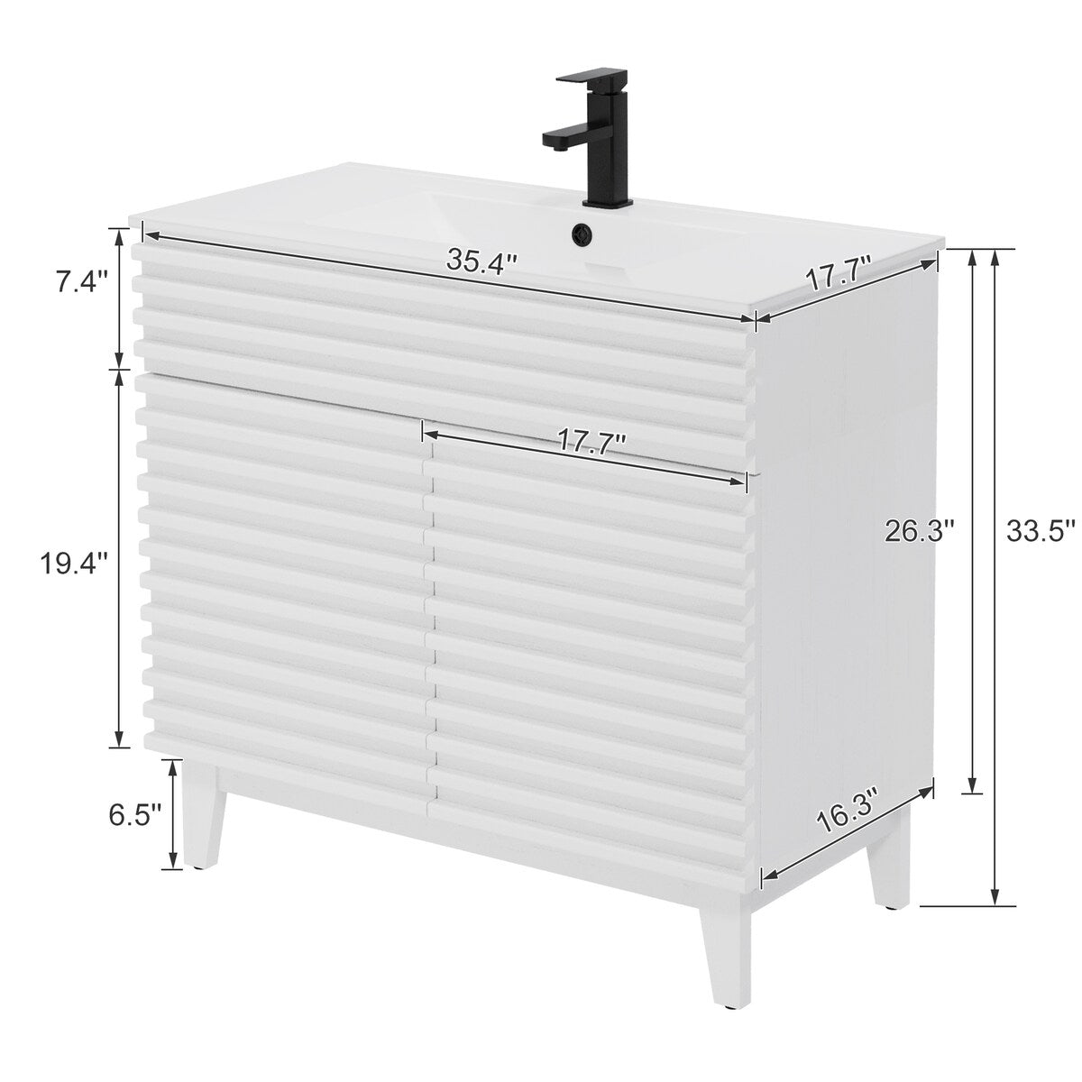 Bathroom Vanity Set W/Drop in Sink Faucet Cabinet Combo