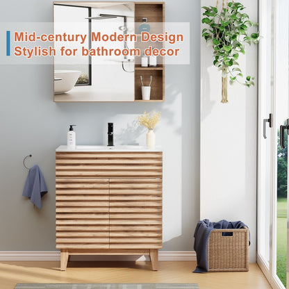 Bathroom Vanity Set W/Drop in Sink Faucet Cabinet Combo