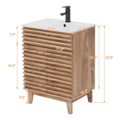 Bathroom Vanity Set W/Drop in Sink Faucet Cabinet Combo