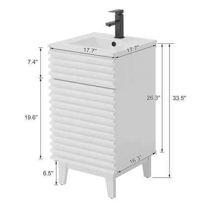 Bathroom Vanity Set W/Drop in Sink Faucet Cabinet Combo