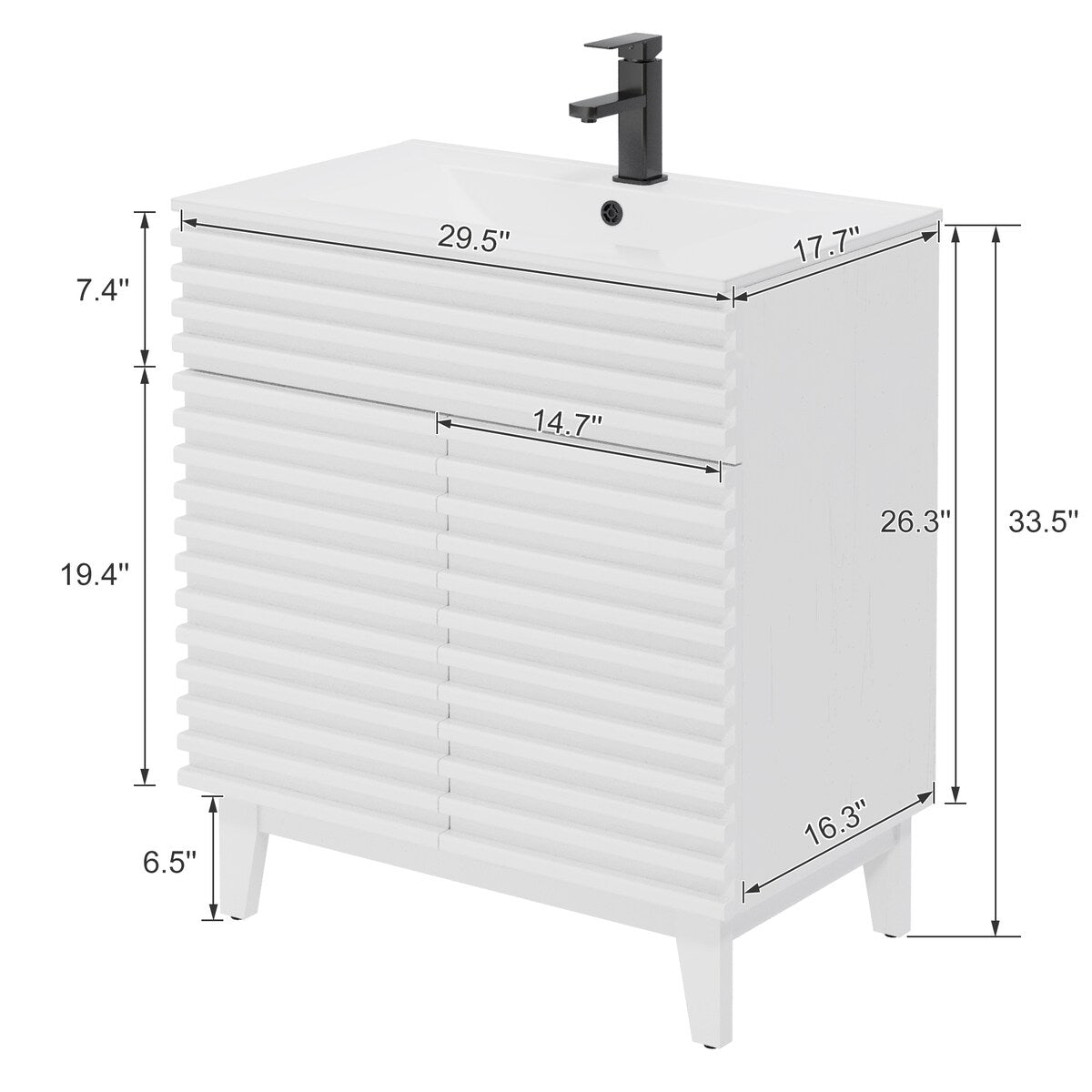 Bathroom Vanity Set W/Drop in Sink Faucet Cabinet Combo