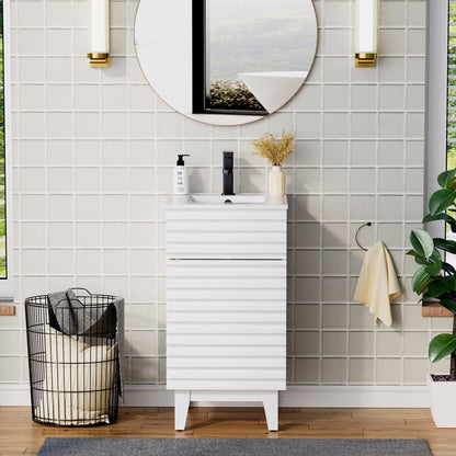 Bathroom Vanity Set W/Drop in Sink Faucet Cabinet Combo
