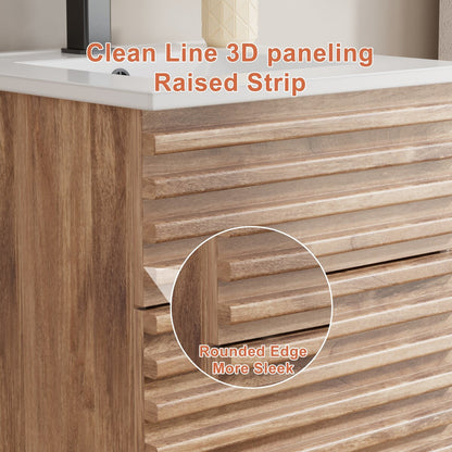 Bathroom Vanity Set W/Drop in Sink Faucet Cabinet Combo