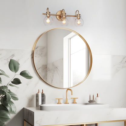 Modern 2/3/4/5-Light Bathroom Vanity Light Globe Glass Wall Sconce Minimalist Design