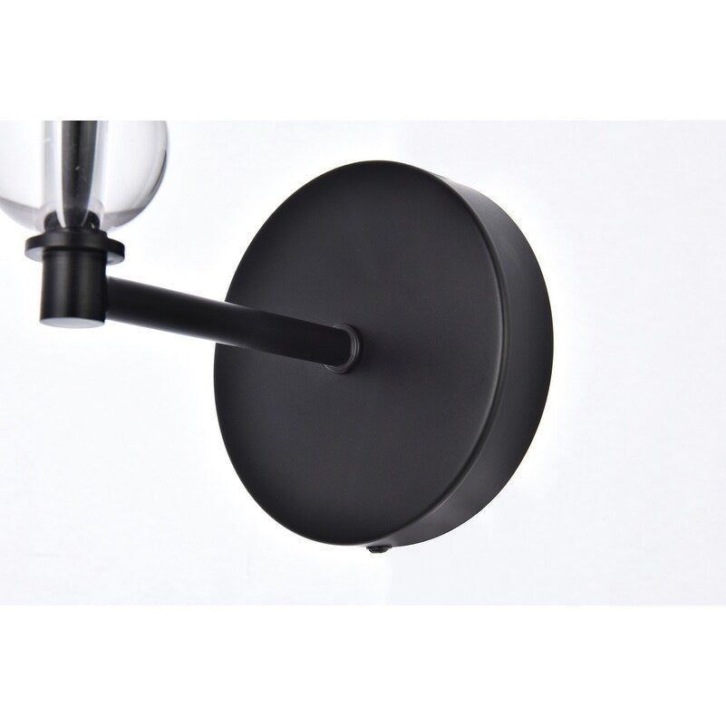 Bella 1 Light Bath Sconce with White Fabric Shade