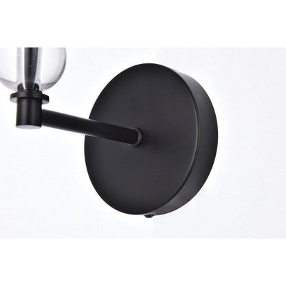 Bella 1 Light Bath Sconce with White Fabric Shade