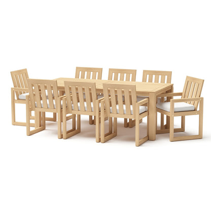 Benson 9 Piece Sunbrella Outdoor Patio Dining Set