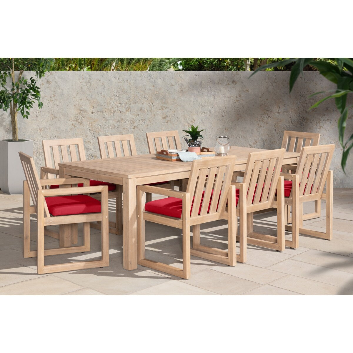 Benson 9 Piece Sunbrella Outdoor Patio Dining Set