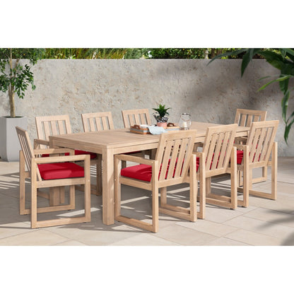 Benson 9 Piece Sunbrella Outdoor Patio Dining Set
