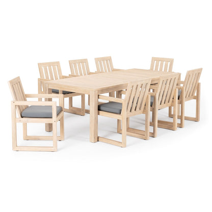 Benson 9 Piece Sunbrella Outdoor Patio Dining Set
