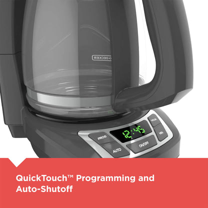 Black and Decker 12 Cup Programmable Coffee Maker in Gray