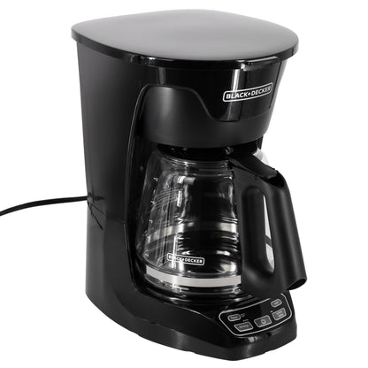Black and Decker 12-Cup Programmable Coffee Maker with Vortex Technology in Black