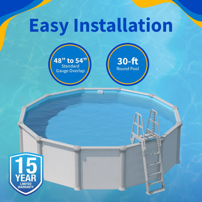 Blue Wave Blue Round Standard Gauge Overlap Liner - 48/54-in