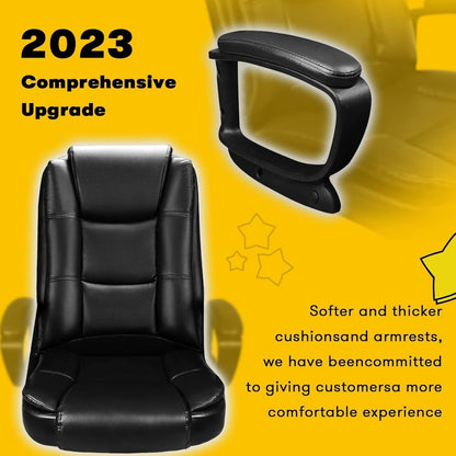 Bossin Big and Tall Office Chair High Back Executive Chair Ergonomic Adjustable Executive Leather Chair,400lbs
