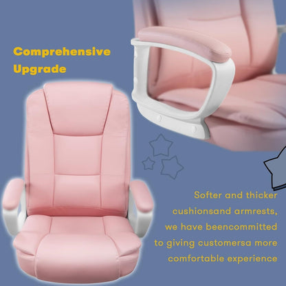 Bossin Big and Tall Office Chair High Back Executive Chair Ergonomic Adjustable Executive Leather Chair,400lbs