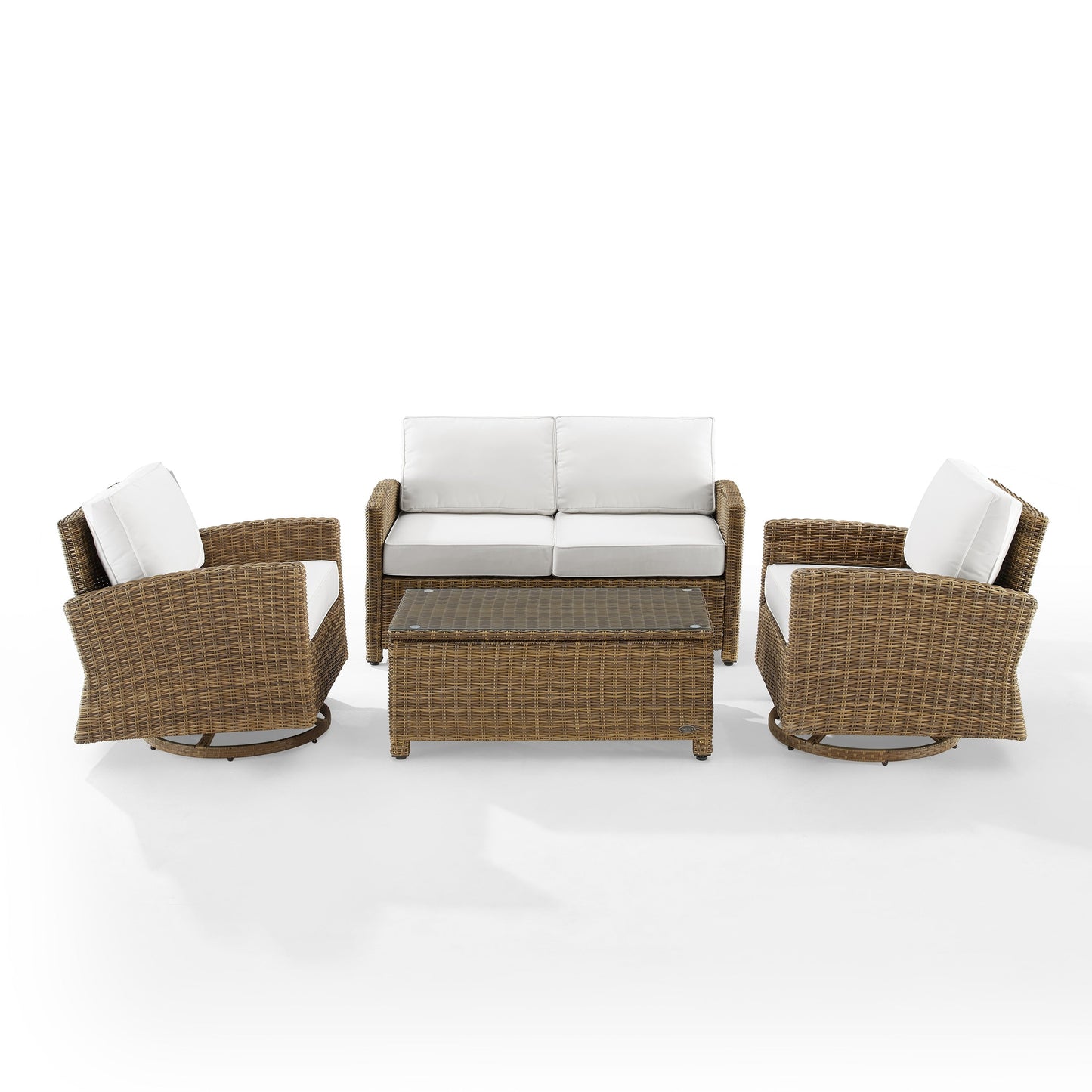 Crosley Bradenton 4Pc Swivel Rocker Conversation Set