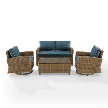 Crosley Bradenton 4Pc Swivel Rocker Conversation Set