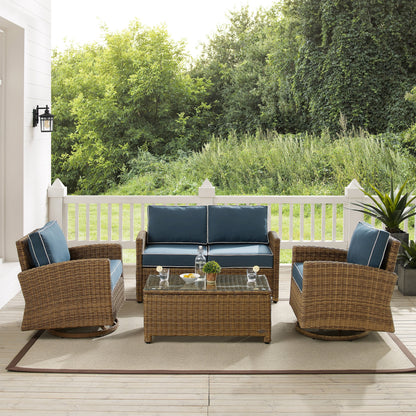 Crosley Bradenton 4Pc Swivel Rocker Conversation Set