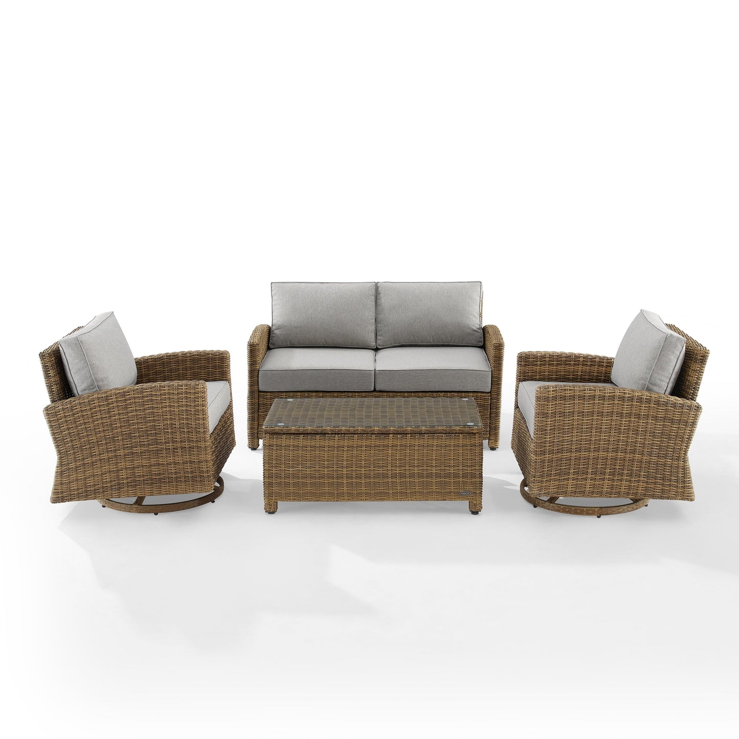 Crosley Bradenton 4Pc Swivel Rocker Conversation Set