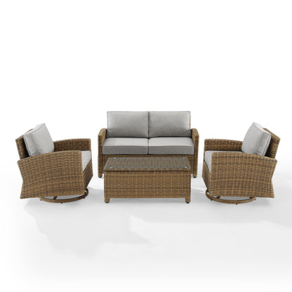 Crosley Bradenton 4Pc Swivel Rocker Conversation Set