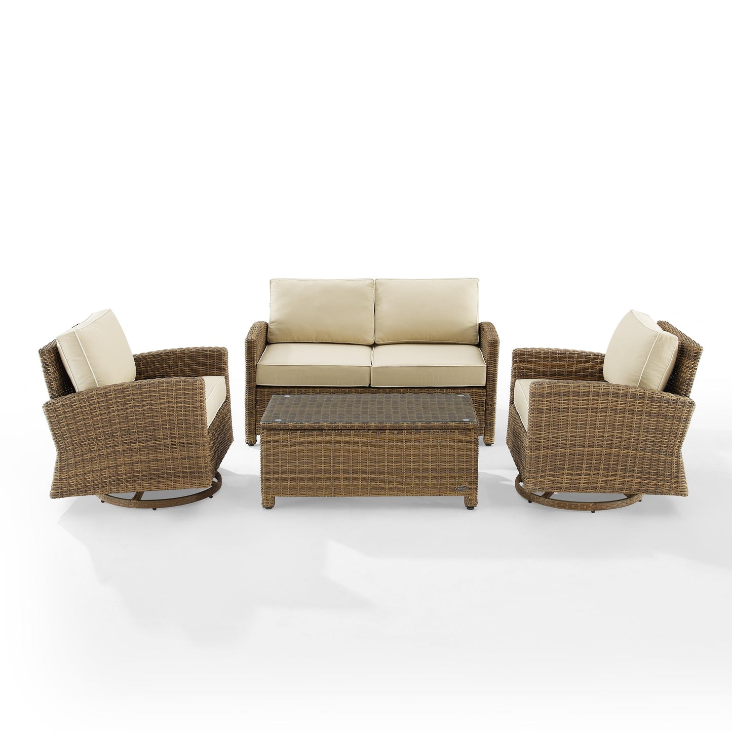 Crosley Bradenton 4Pc Swivel Rocker Conversation Set