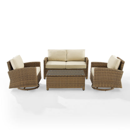 Crosley Bradenton 4Pc Swivel Rocker Conversation Set