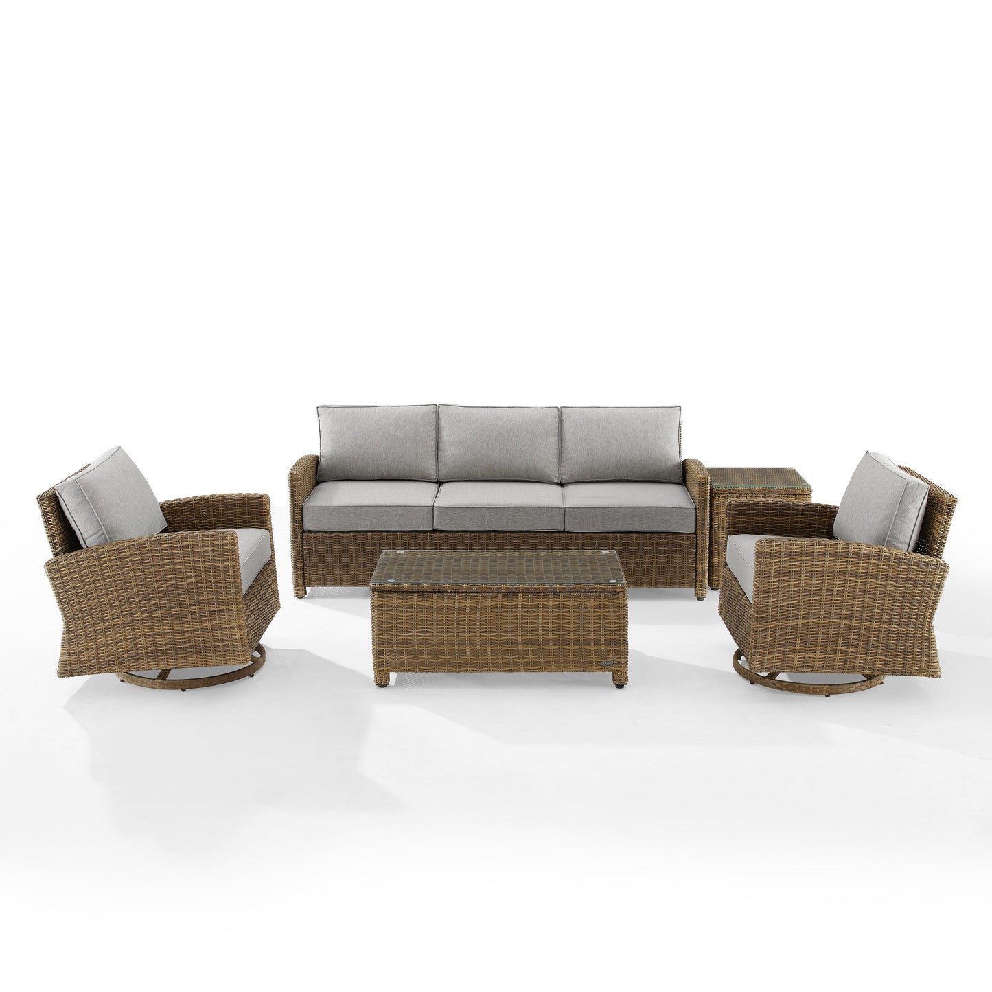 Crosley Bradenton 5Pc Swivel Rocker And Sofa Set
