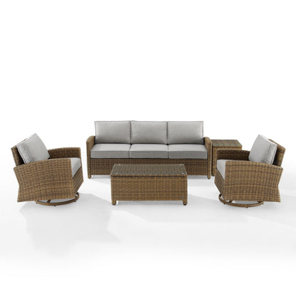 Crosley Bradenton 5Pc Swivel Rocker And Sofa Set