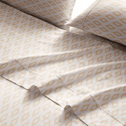 Brielle Home Cotton Percale Printed Bedsheet Set