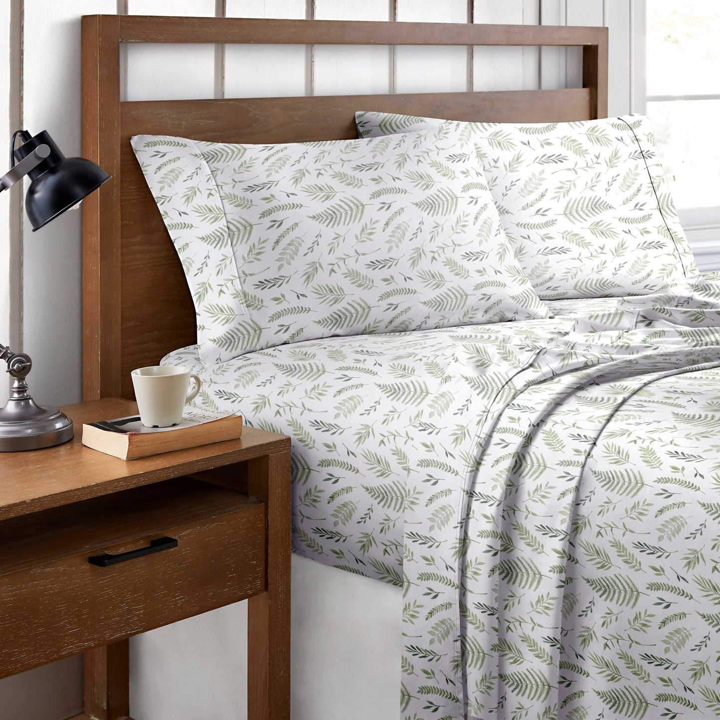 Brielle Home Cotton Percale Printed Bedsheet Set