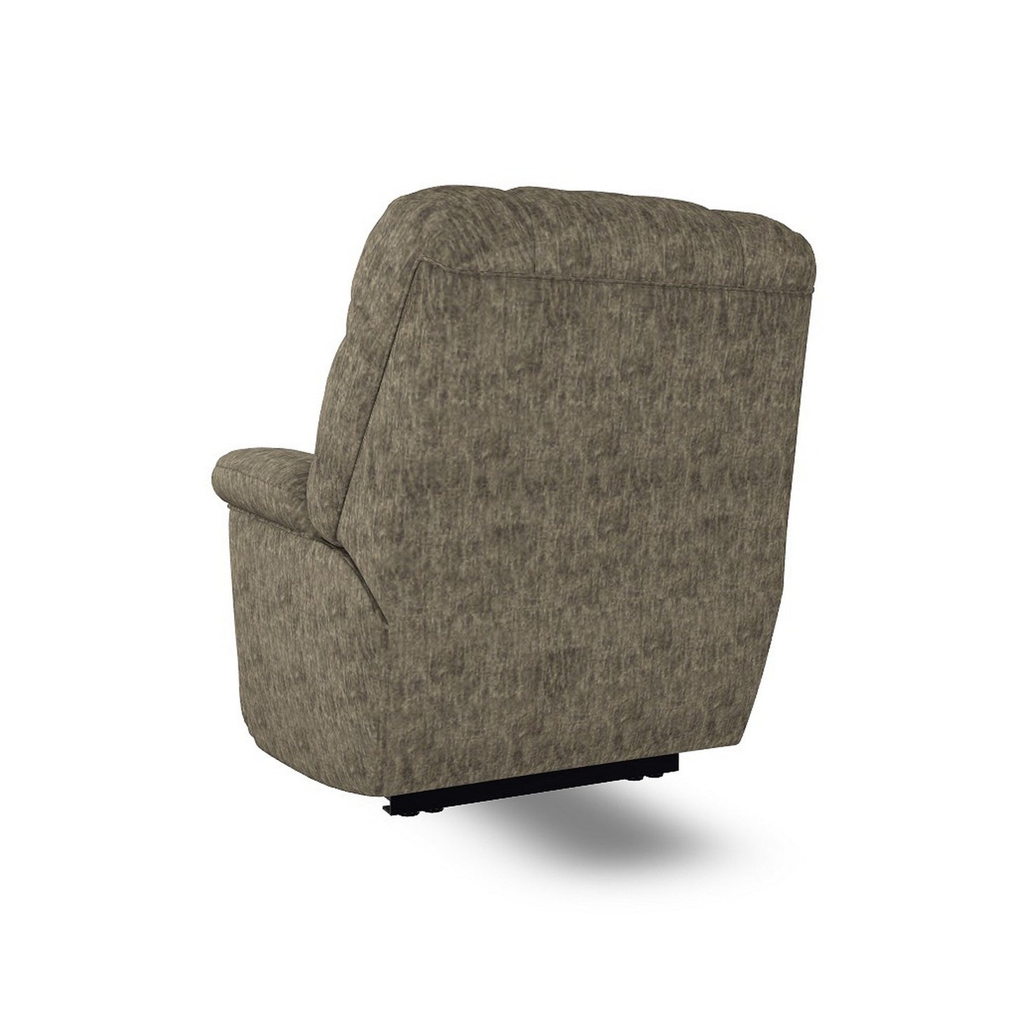 Bril Manual Recliner Chair, 44 Inch, Oversized, Taupe Gray Polyester