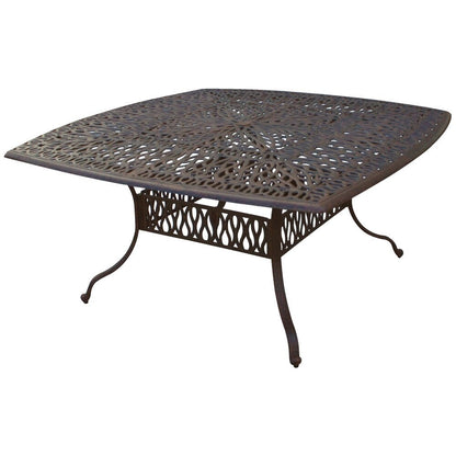 9-Piece Patio Dining Set with Cushions and 64'' Square Dining Table