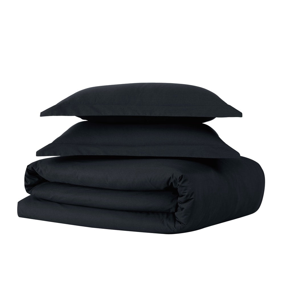 Brooklyn Loom Tight-Weave Cotton Percale Duvet Set