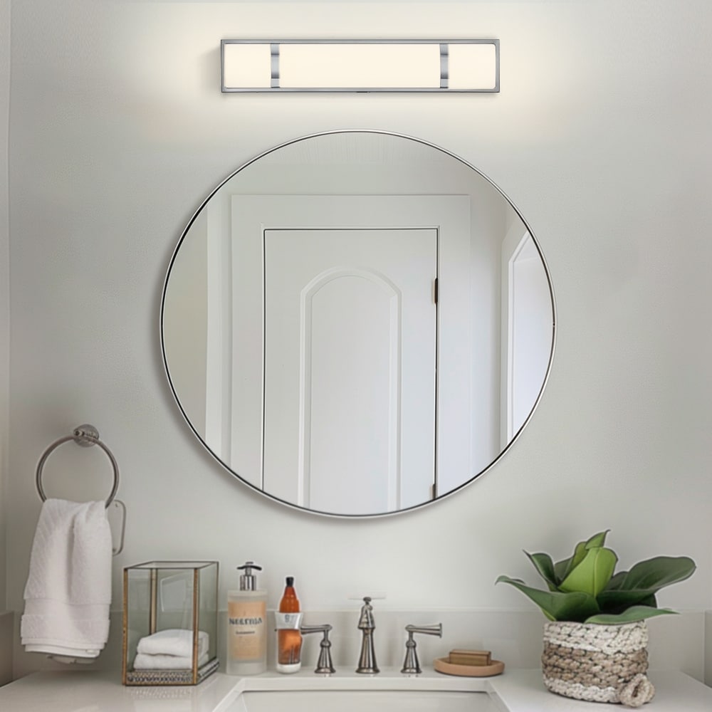 Brushed Nickel Modern/Contemporary LED Vanity Light Bar - 24W
