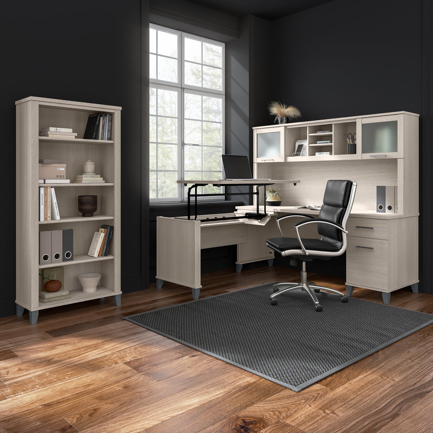 Bush Furniture Somerset Tall 5 Shelf Bookcase with Adjustable Shelves