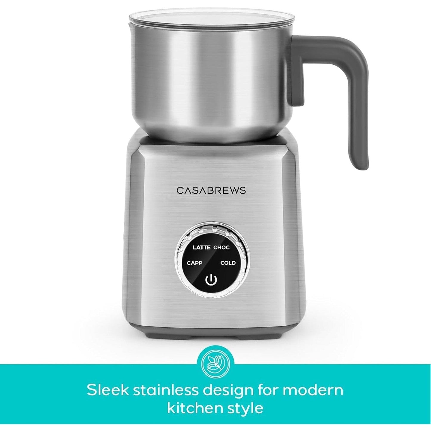 CASABREWS ARTIST Electric Milk Frother 4-in-1 for Hot & Cold - N/A