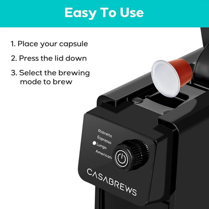 CASABREWS CM7036E 20 Bar Espresso Machine for Nespresso Original Pods