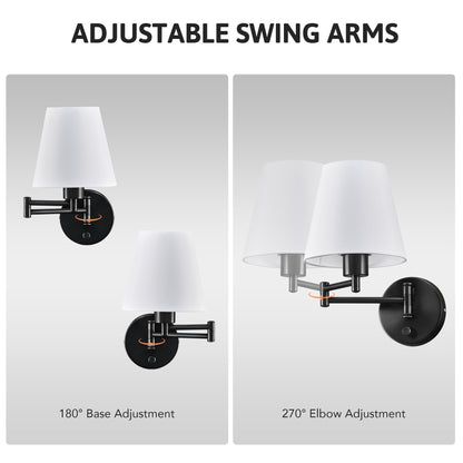 CO-Z Plug-in Swing Arm Wall Mount Sconce