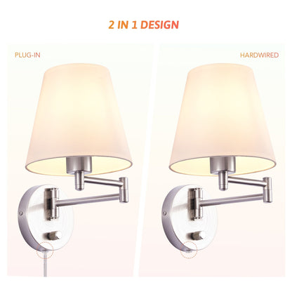 CO-Z Plug-in Swing Arm Wall Mount Sconce